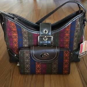 Relic hobo shoulder bag with matching wallet
